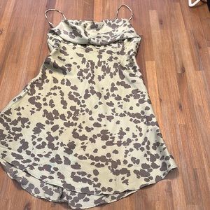 Mini sexy animal print Saints & Secrets small beautiful green dress.